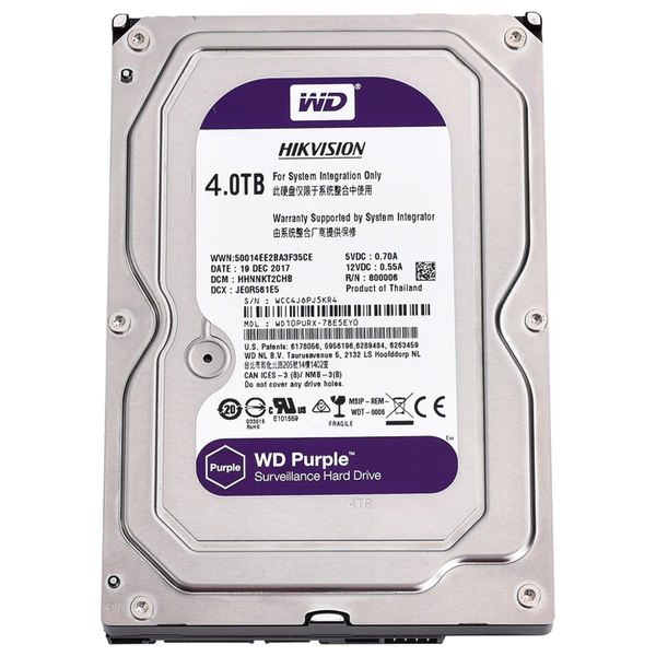 HikVision Kovalevy Western Digital Purple 4TB